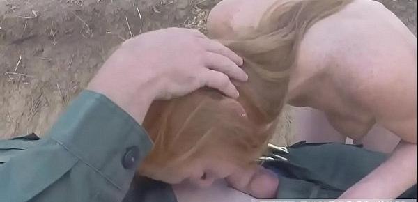  Girl tells story during blowjob first time Border Hopping Redhead